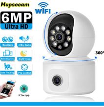 Dual Lens 6mp Wifi Ip Camera Cctv 360 Ptz Smart Home